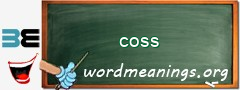 WordMeaning blackboard for coss